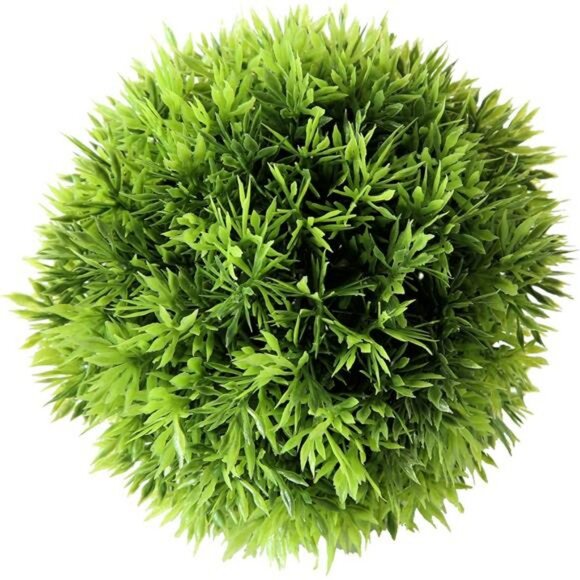Artificial Grass Ball 6 inch Faux Green Topiary Globe Decorative Plant Home Deco - Picture 1 of 7